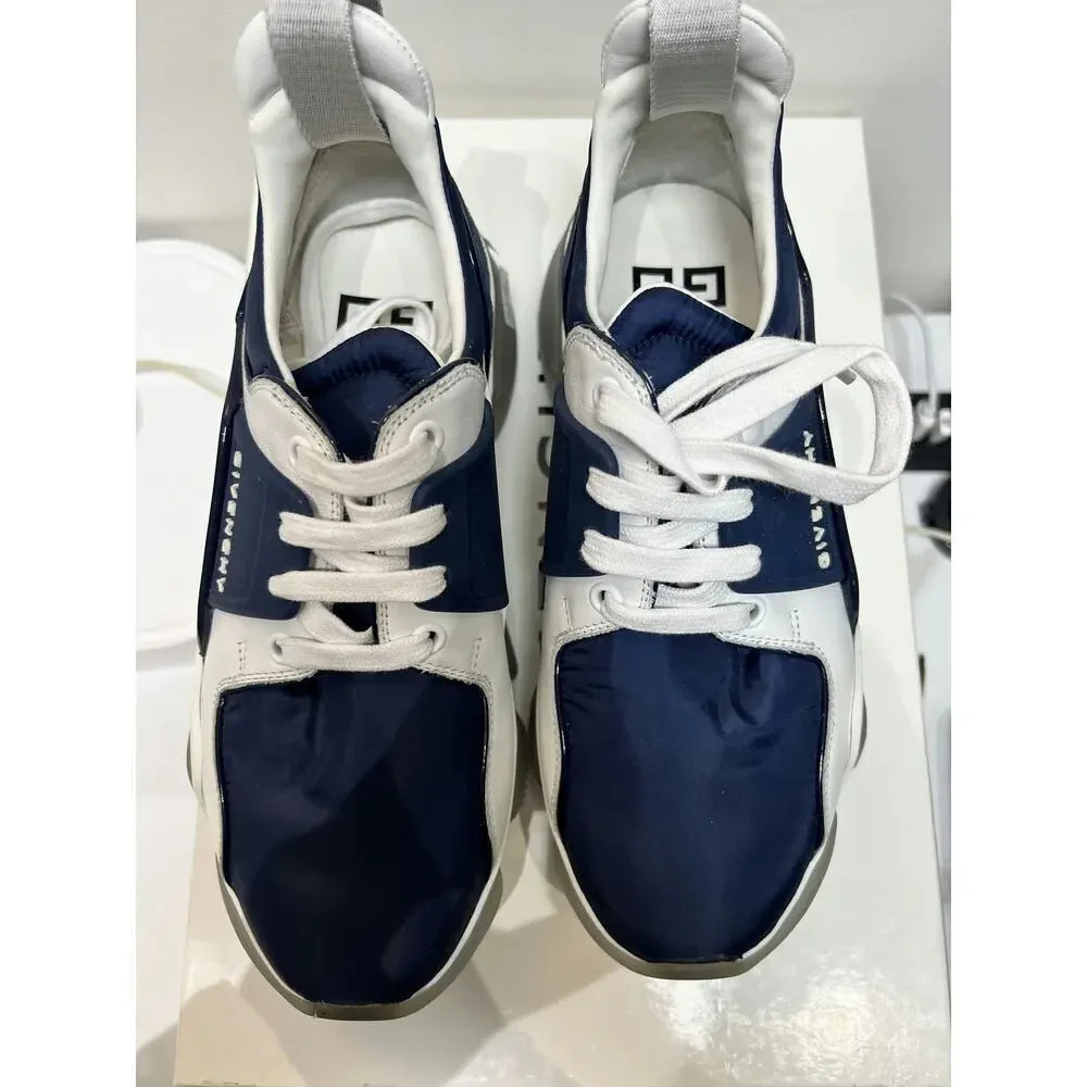 Givenchy Navy and White Sneakers - Like New, Size 42, Includes Dustbag & Box